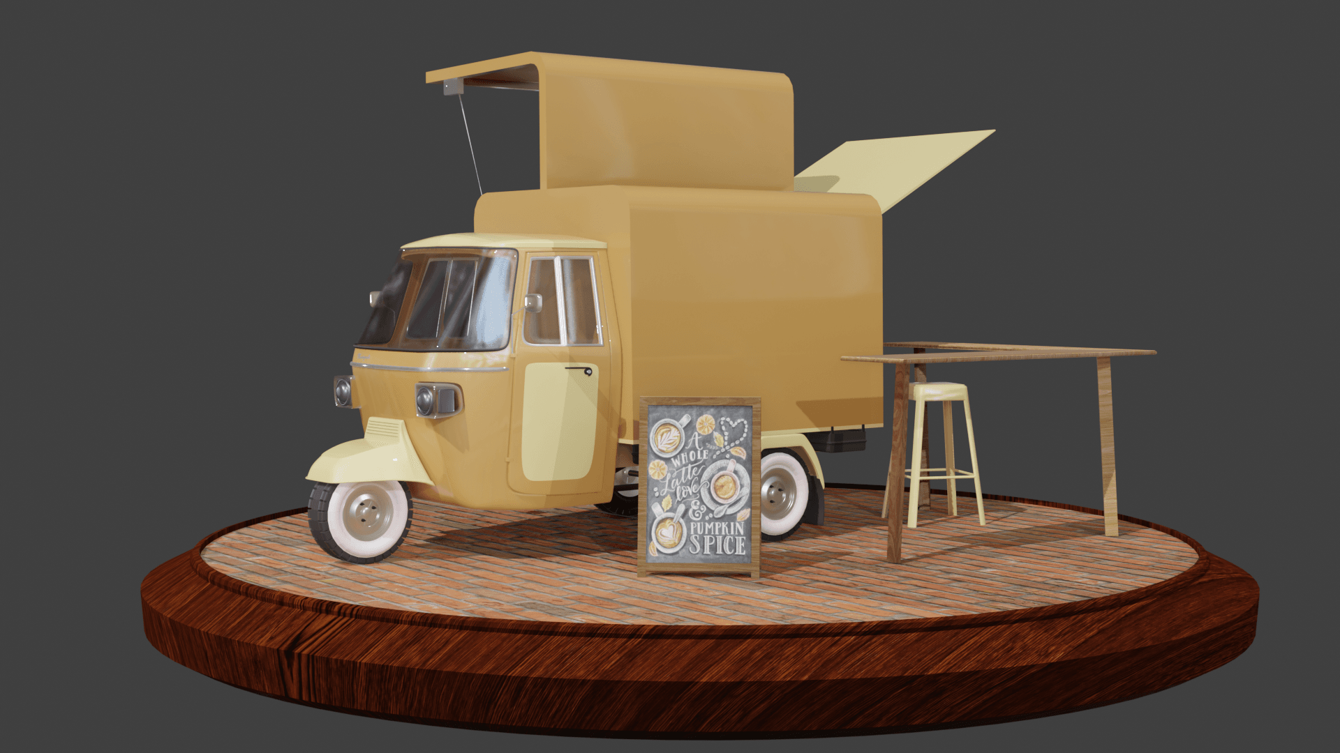 Italian Foodtruck 3D Model
