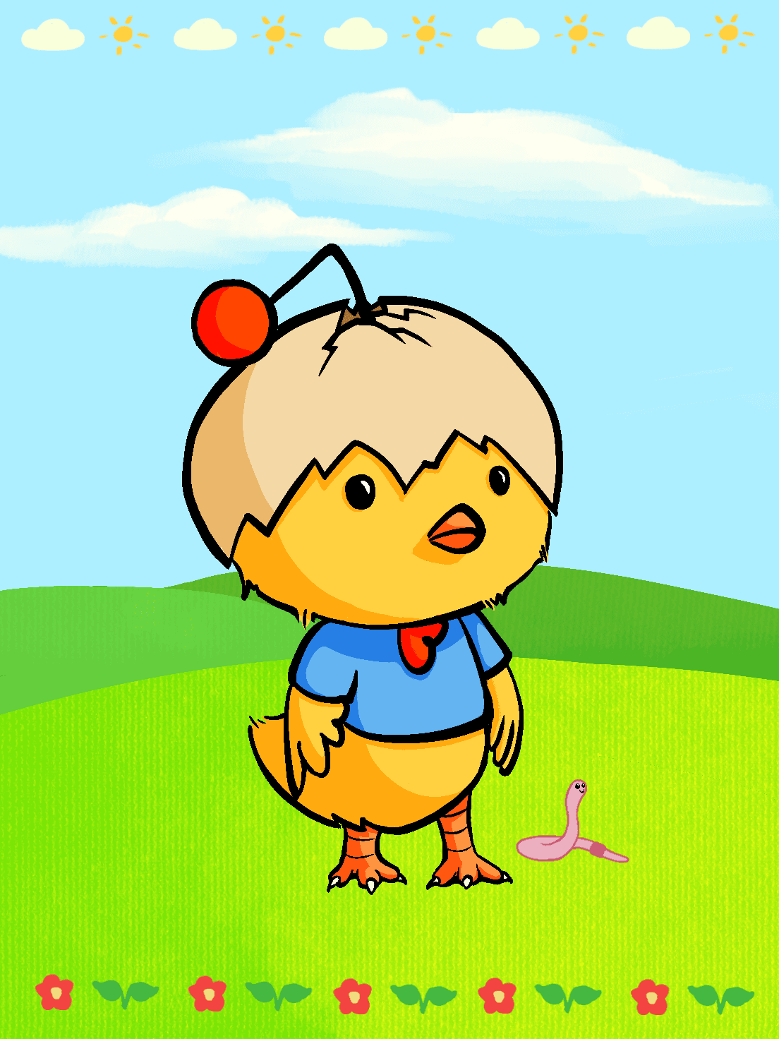 Eggy and Pinky in digital