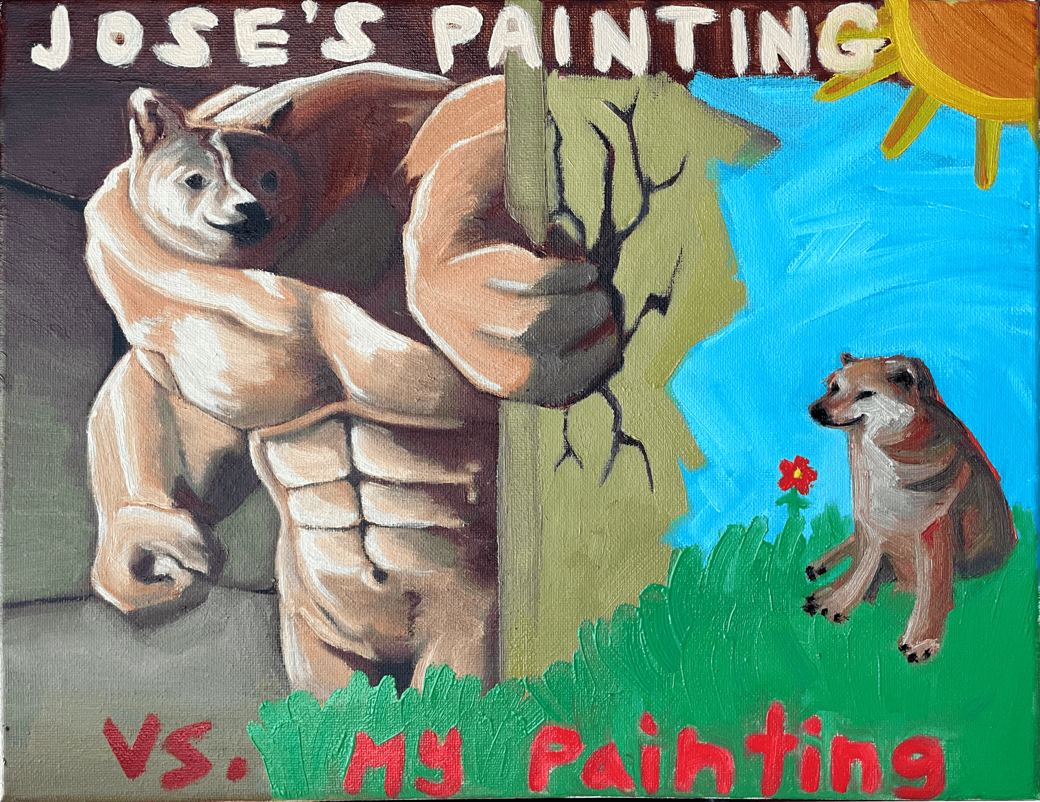Jose as a doge in oil