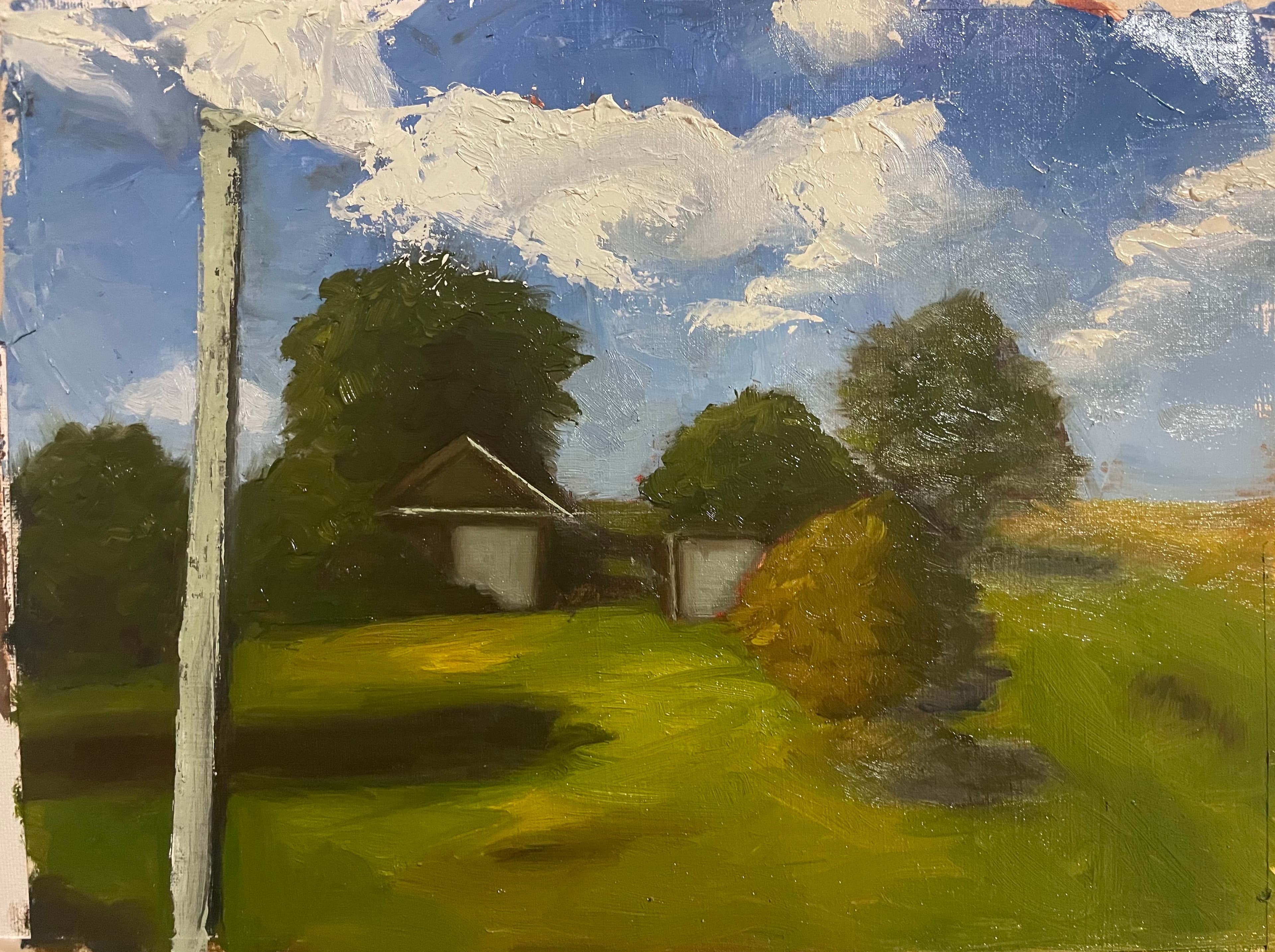 Landscape study w/ chunky clouds