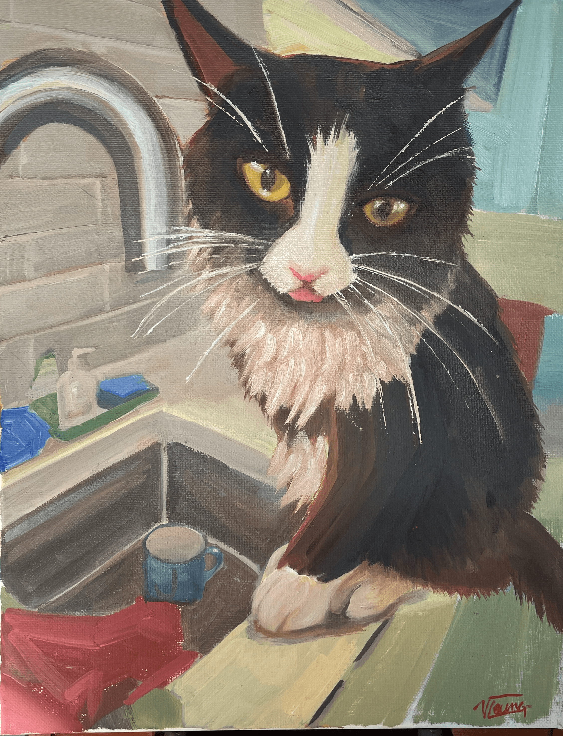 Mimi portrait in oil