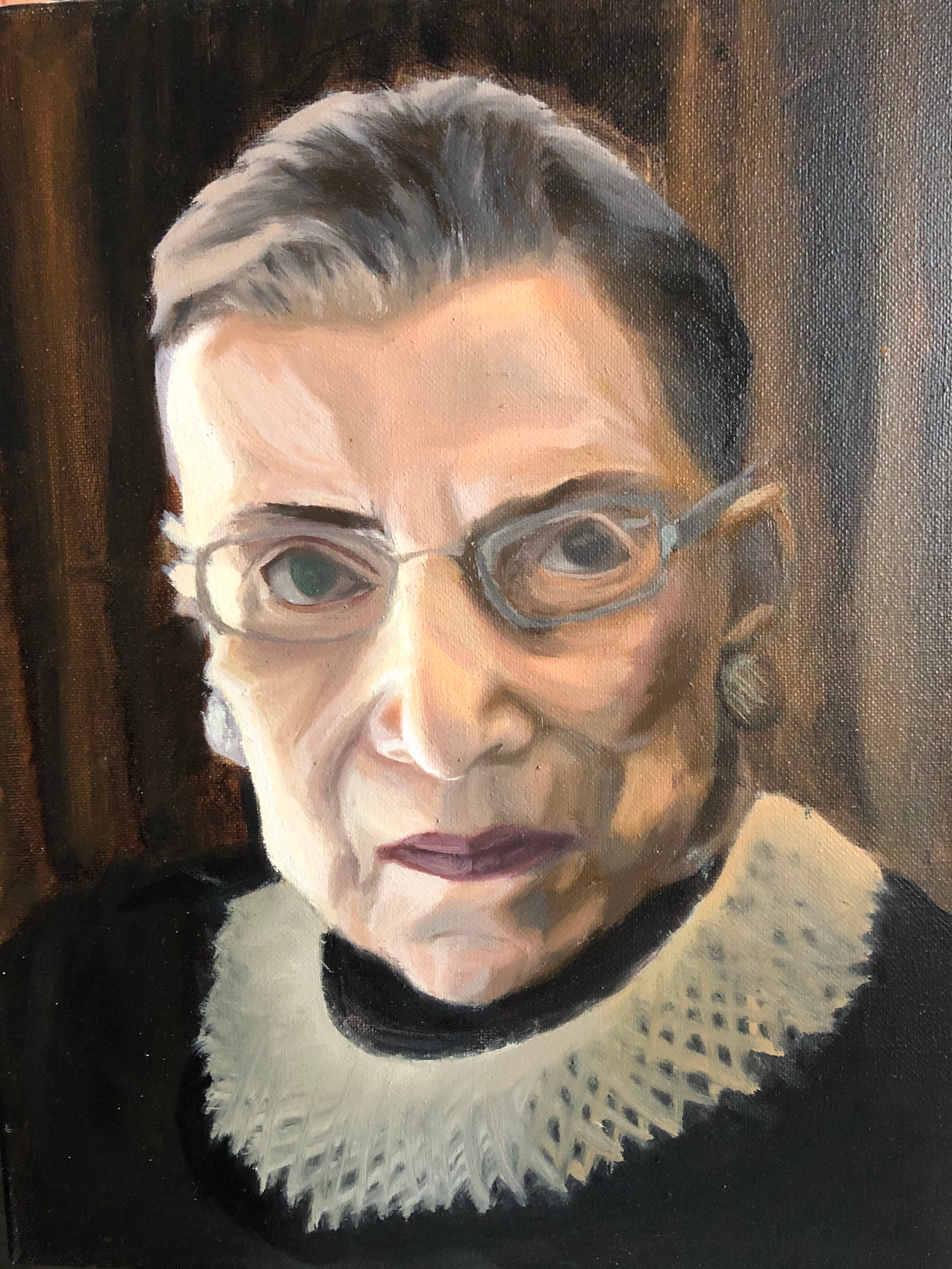 Ruth Bader Ginsberg in oil