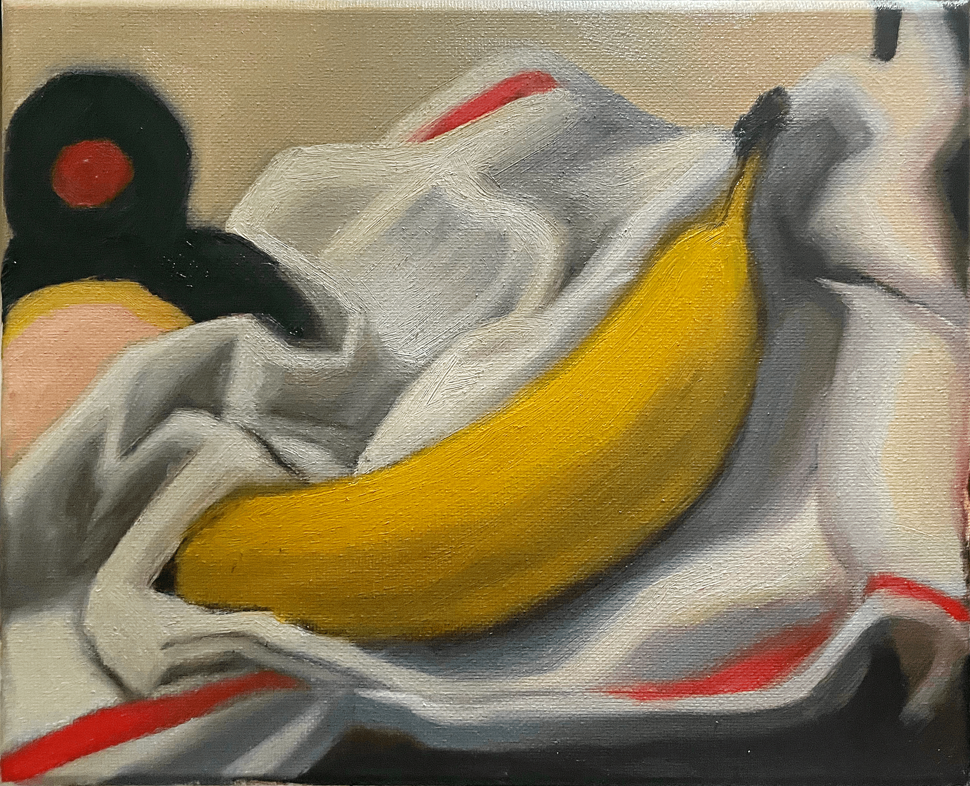 Still life: Banana, Cloth, Plushie