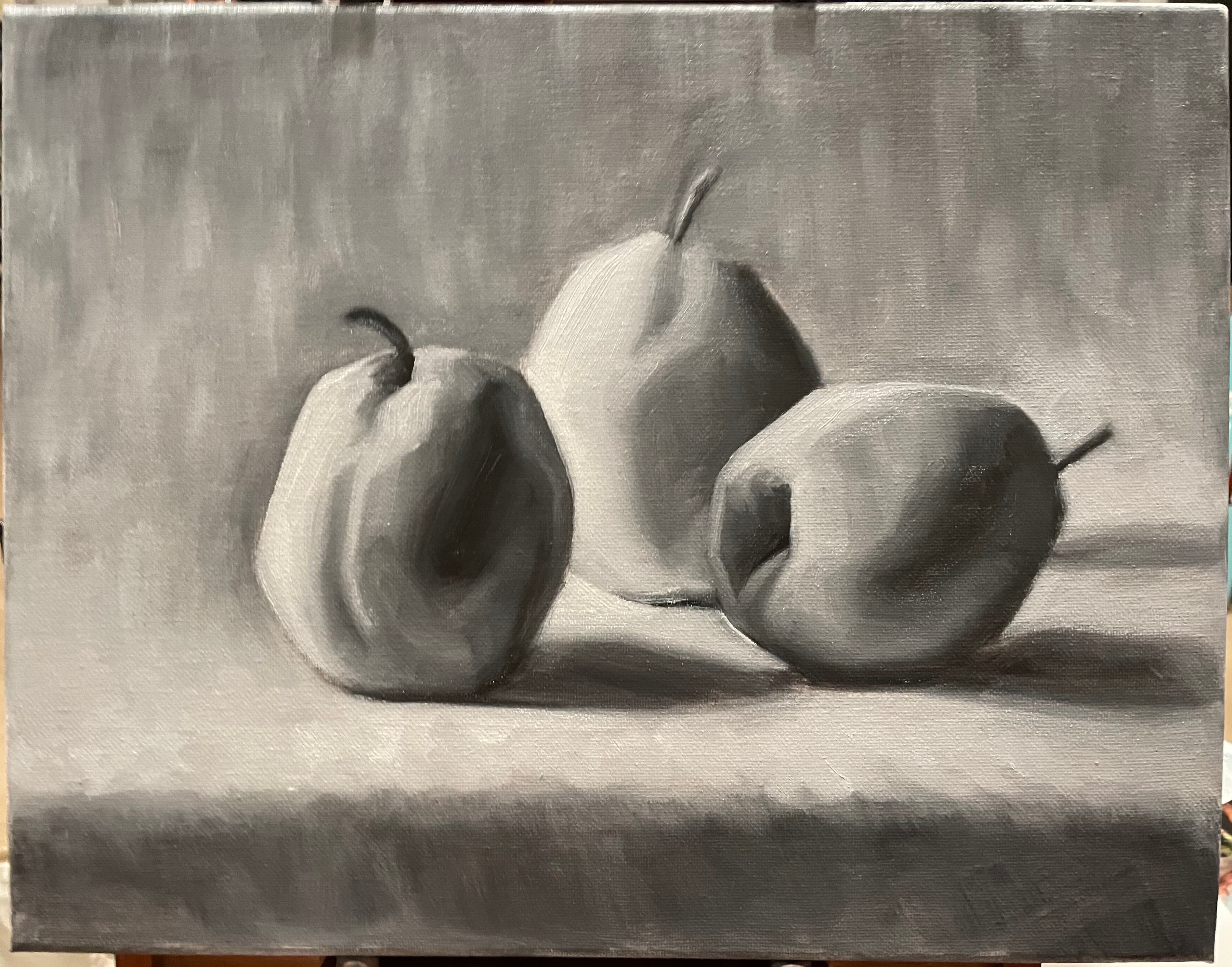 Still life: Pears (black & white)